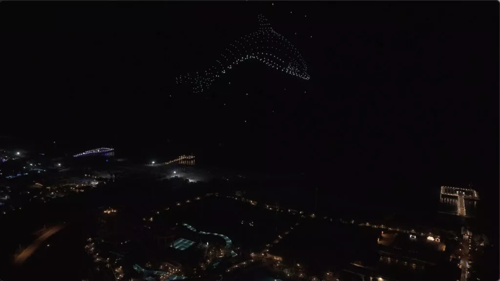 Уличное шоу дронов для отеля Delphin Imperial, Турция 2025